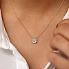 Goldblumenanhänger mit farblosen Diamanten pan2109