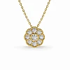 Goldblumenanhänger mit farblosen Diamanten pan2109