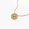Goldblumenanhänger mit farblosen Diamanten pan2109