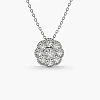 Goldblumenanhänger mit farblosen Diamanten pan2109