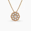 Goldblumenanhänger mit farblosen Diamanten pan2109