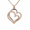 Colgante de corazón de oro o platino con diamantes - modelo pan2614