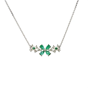 Colgante de oro con esmeraldas y diamantes Para - modelo pan2752