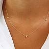 Gold Bezel Diamond Necklace col3134
