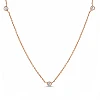 Gold Bezel Diamond Necklace col3134