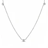 Gold Bezel Diamond Necklace col3134
