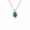 Entourage pendant pan3153Smdi in Gold with Oval Emerald and Diamonds