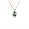 Entourage pendant pan3153Smdi in Gold with Oval Emerald and Diamonds
