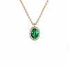 Entourage pendant pan3153Smdi in Gold with Oval Emerald and Diamonds