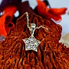 Pendentif étoile en or ou en platine avec diamants - modèle pan536