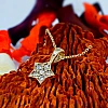 Pendentif étoile en or ou en platine avec diamants - modèle pan536