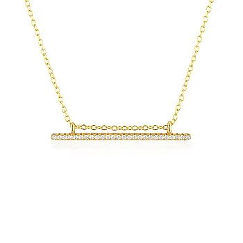Gold Mobile Bar Pendant with Natural Diamonds - model pan559