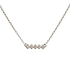 Hanger in goud of platina met 5 natuurlijke diamanten pan562