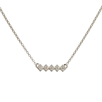 Hanger in goud of platina met 5 natuurlijke diamanten pan562