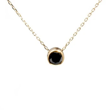 Gold Choker with Black Diamond - model pan563