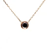Collier ras du cou en or avec diamant noir - modèle pan563
