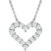 Ciondolo cuore in oro con diamanti pan651759