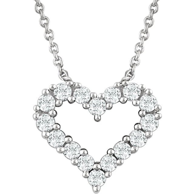 Ciondolo cuore in oro con diamanti pan651759