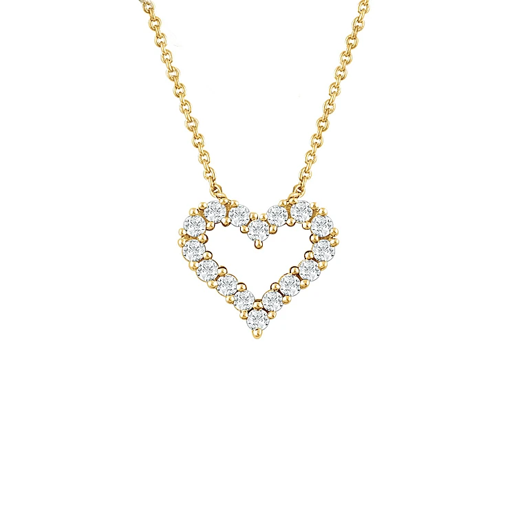 Ciondolo cuore in oro con diamanti pan651759