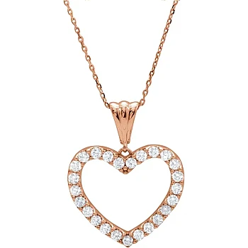 Ciondolo cuore pan67533 in Oro o Platino con Diamanti