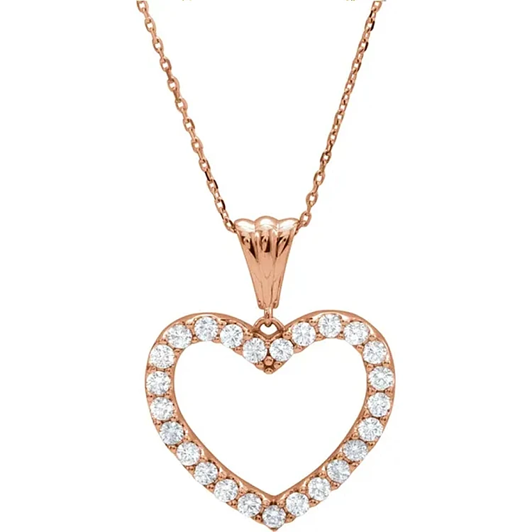 Ciondolo cuore pan67533 in Oro o Platino con Diamanti