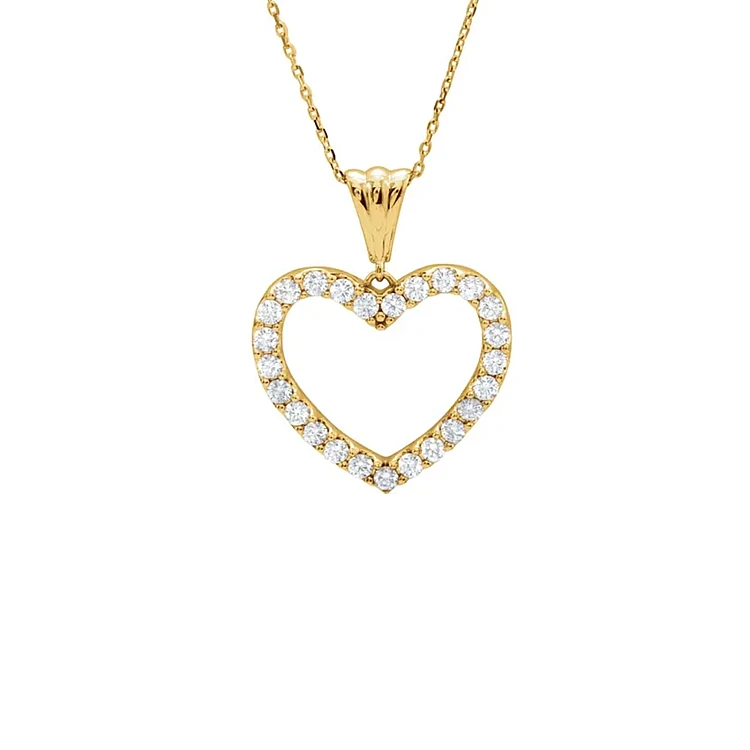Ciondolo cuore pan67533 in Oro o Platino con Diamanti