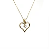 Ciondolo a cuore in oro o platino con diamante pan867