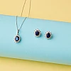 Set Completo Orecchini Anello e Pendente Kate Middleton in Oro con Zaffiri e Diamanti Naturali set055SfDi