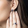 Set Completo Orecchini Anello e Pendente Kate Middleton in Oro con Zaffiri e Diamanti Naturali set055SfDi