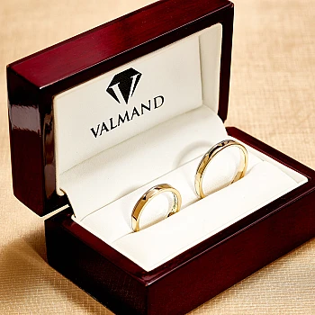 Anillos de boda bicolores de oro de 18k - Modelo Nerina