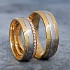 Eheringe v0181 in zwei Farben aus Gold oder Platin mit Diamanten