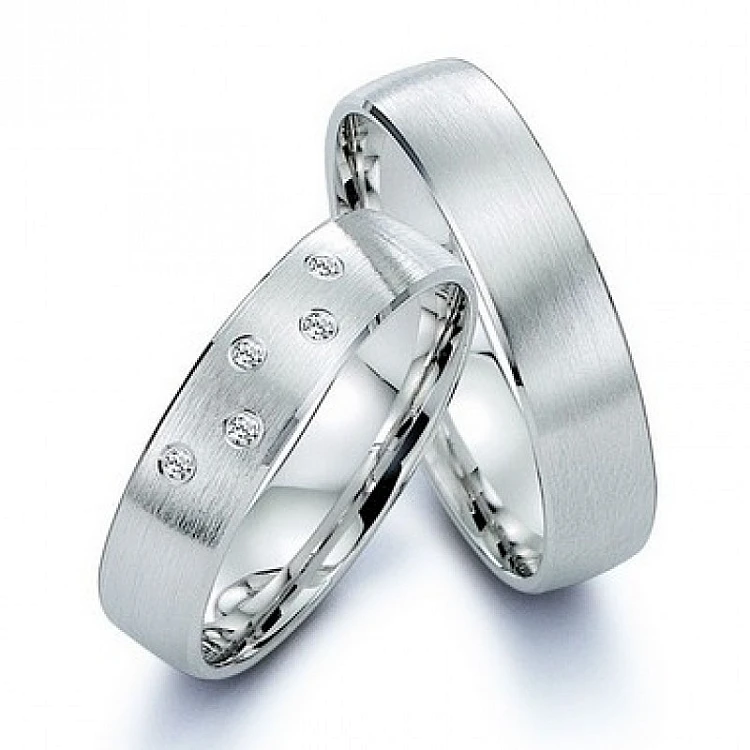 Eheringe v059 in Gold oder Platin mit Diamanten