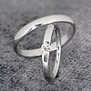 Anillos de boda de platino con diamantes - modelo v0661