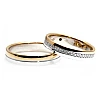 Eheringe v073.1 Zweifarbiges Gold mit Diamanten