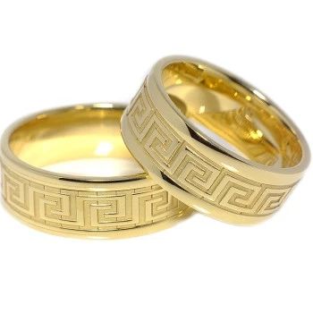 18k Gold Wedding Rings - model v081