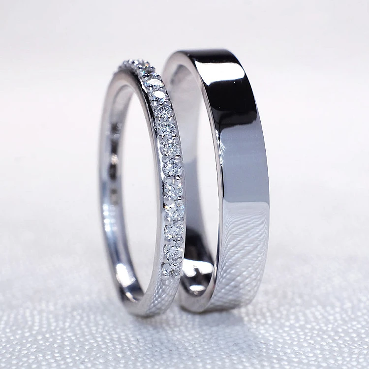 Eheringe v110 in Gold oder Platin mit Diamanten