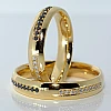 Eheringe v112 in Gold mit Diamanten