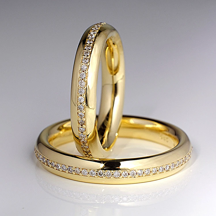 Fedi nuziali v119 in Oro con Diamanti