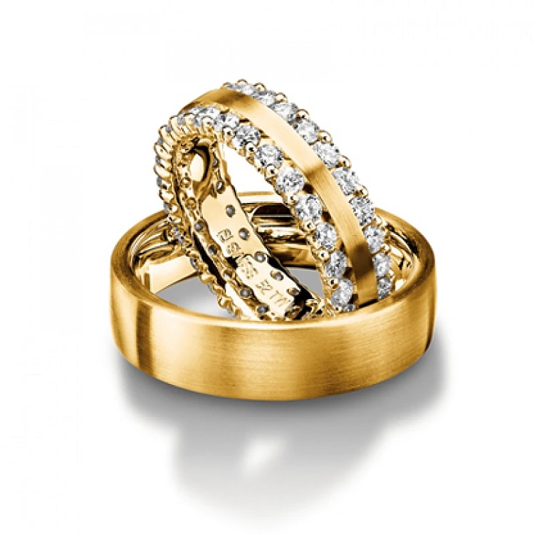 Fedi nuziali v124 in Oro con Diamanti