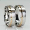 Eheringe v1291 Zweifarbiges Gold mit Diamanten