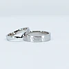 Wedding rings v1318 Vintage Gold or Platinum Hammer Finish