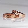 Wedding rings v1318 Vintage Gold or Platinum Hammer Finish
