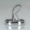 Wedding rings v1475 in Gold or Platinum with Diamonds