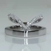 Wedding rings v1475 in Gold or Platinum with Diamonds