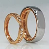 Vintage-Eheringe v1637 Verragio-Modell in Gold oder Platin mit Diamanten