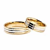 Eheringe v169 Zweifarbiges Gold mit Diamanten