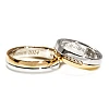 Anillos de boda de oro bicolor con diamantes incoloros - modelo v172.2