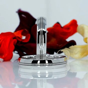 Fedi nuziali v205 in Oro o Platino con Diamante