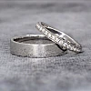 Wedding rings v230 in Gold or Platinum with Diamonds