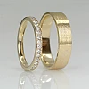 Wedding rings v230 in Gold or Platinum with Diamonds